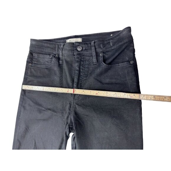 Madewell Curvy High-Rise Skinny Jeans Black Denim Size 29T - Picture 9 of 15